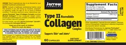 Label for Type II Bioavailable Collagen Complex