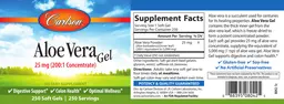 Label for Aloe Vera Gel 25 mg (200:1 Concentrate)