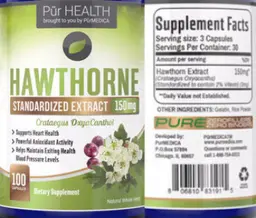 Label for Hawthorne 150 mg