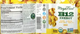 Label for B12 Energy Ginger