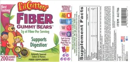 Label for Fiber Gummy Bears