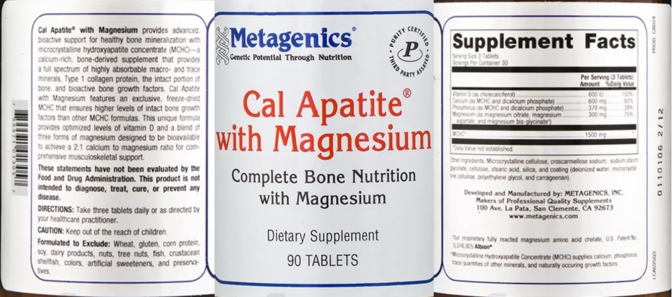 Label for Cal Apatite with Magnesium