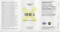 Label for DHEA 100 mg