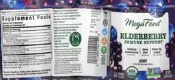 Label for Elderberry Immune Support 400 mg Berry