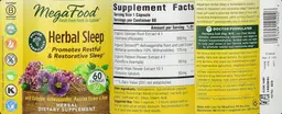 Label for Herbal Sleep