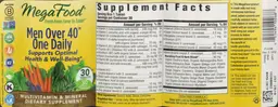 Label for Men Over 40 One Daily