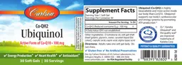 Label for Co-QH2 Ubiquinol 100 mg