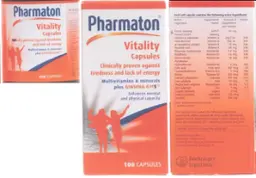Label for Vitality Capsules