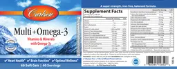 Label for Multi + Omega-3