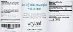 Label for Tri-Magnesium Complex +Vitamin E