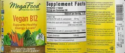 Label for Vegan B12