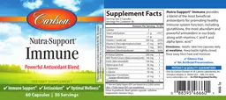 Label for Nutra-Support Immune