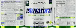 Label for ISONatural Vanilla