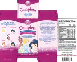 Label for Disney Princess Complete MultiVitamin