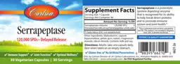 Label for Serrapeptase