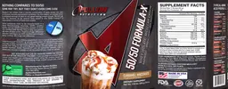 Label for 50/50 Formula-X Caramel Macchiato