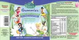 Label for Disney Fairies Gummies MultiVitamin