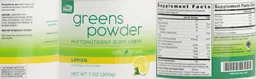 Label for AdvoGreens Greens Powder Lemon