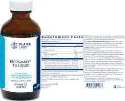 Label for Eicosamax TG Liquid Natural Lemon Flavor
