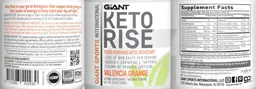 Label for Keto Rise Valencia Orange