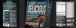 Label for Delicious Protein Powder Elite Delicious Chocolate Shake