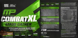 Label for CombatXL Mass Gainer Chocolate Peanut Butter
