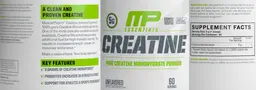 Label for Creatine Unflavored