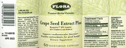 Label for Grape Seed Extract Plus