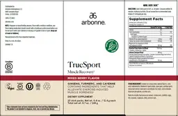 Label for TrueSport Muscle Recovery Mixed Berry Flavor