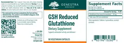 Label for GSH Reduced Glutathione