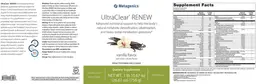 Label for UltraClear Renew Vanilla Flavor