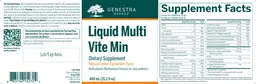 Label for Liquid Multi Vite Min Natural Lemon-Cardamom Flavor
