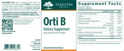 Label for Orti B