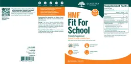 Label for HMF Fit For School Natural Strawberry-Vanilla Flavor