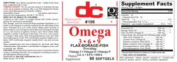 Label for Omega 3 6 9