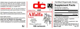 Label for Alfalfa Leaves