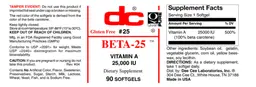 Label for Beta-25