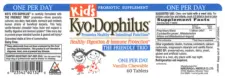 Label for Kid's Kyo-Dophilus