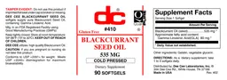 Label for Blackcurrant Seed Oil 535 mg