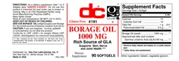 Label for Borage Oil 1000 mg