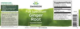 Label for Ginger Root 540 mg