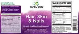 Label for Hair, Skin & Nails