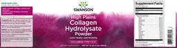 Label for High Plains Collagen Hydrolysate Powder