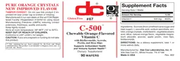 Label for C-500 Chewable Orange-Flavored