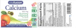 Label for Calcium 500 mg