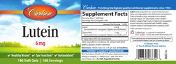 Label for Lutein 6 mg