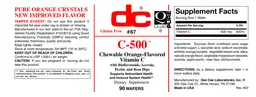 Label for C-500 Chewable Orange-Flavored