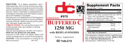 Label for Buffered C 1250 mg