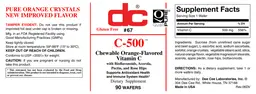 Label for C-500 Chewable Orange-Flavored