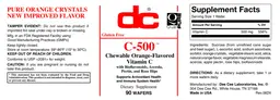 Label for C-500 Chewable Orange-Flavored